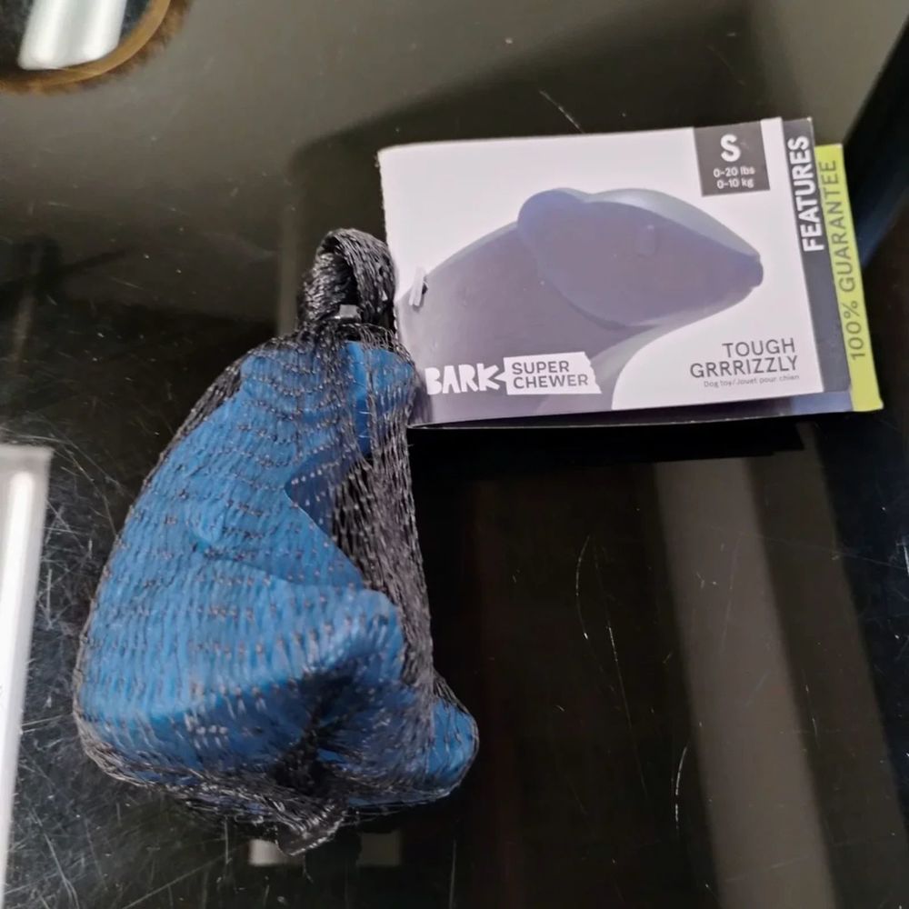 NWT Barkbox Bark Box Super Chewer Toy Size Small Tough Grizzly Toy